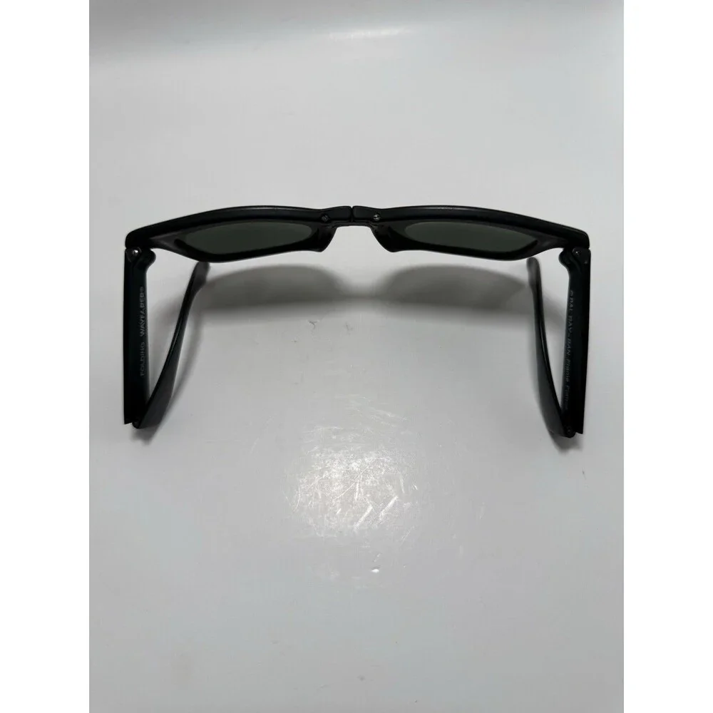 Ray Ban Folding Wayfarer Frame Sunglasses MATTE Black France W0670 VINTAGE B&L